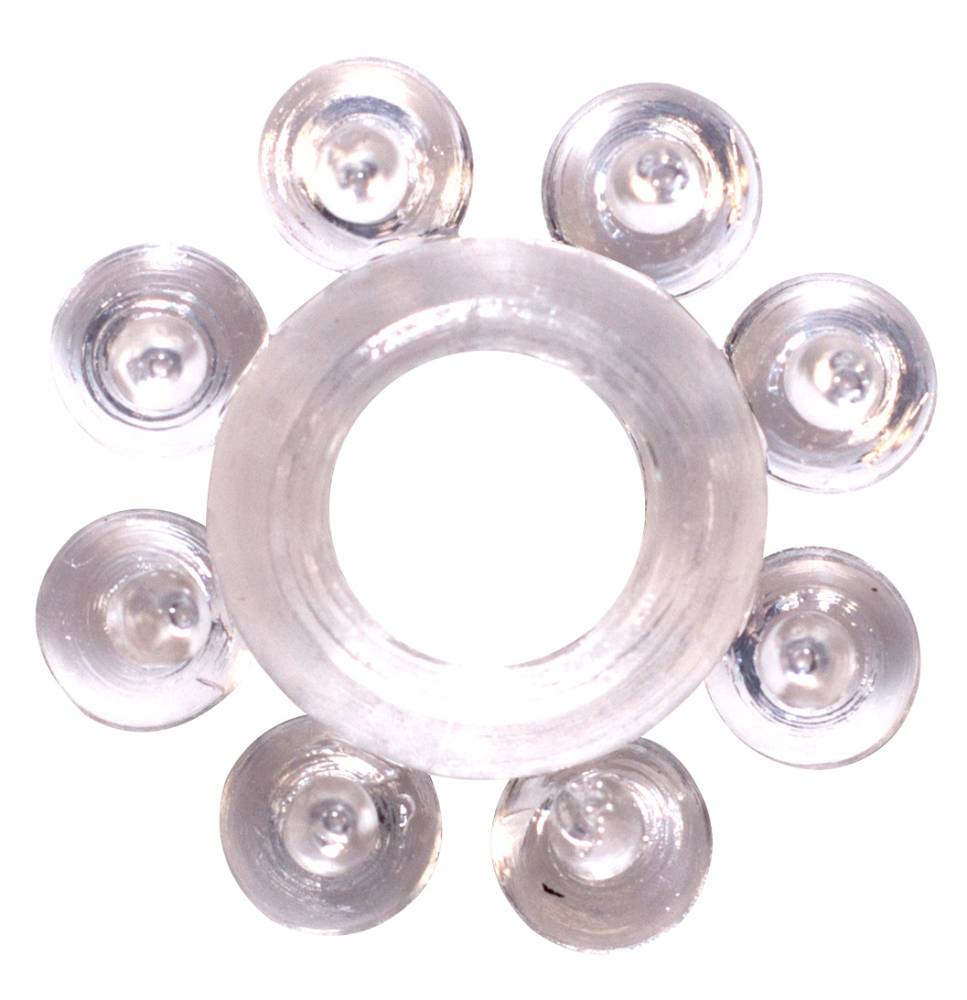 	Эрекционное кольцо  RINGS BUBBLES WHITE, TPR, прозрачное, 4,5 см
