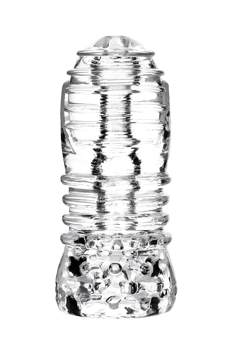 Двусторонний мастурбатор LINGAM BY TOYFA SAVITRI  с двумя разными диаметрами, TPE, прозрачный, 15 см