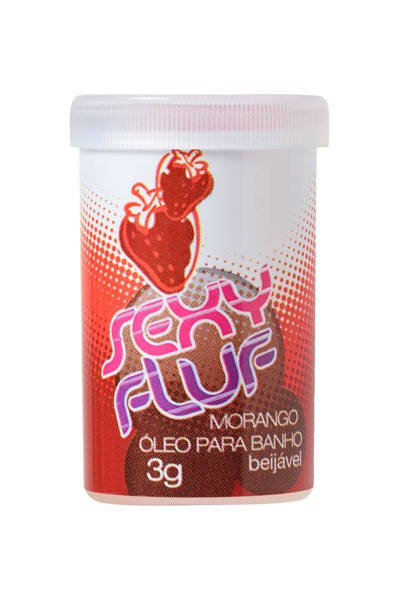 АКЦИЯ 25% Масло для ванны и массажа INTT SEXY FLUF с ароматом клубники, 2 капсулы 