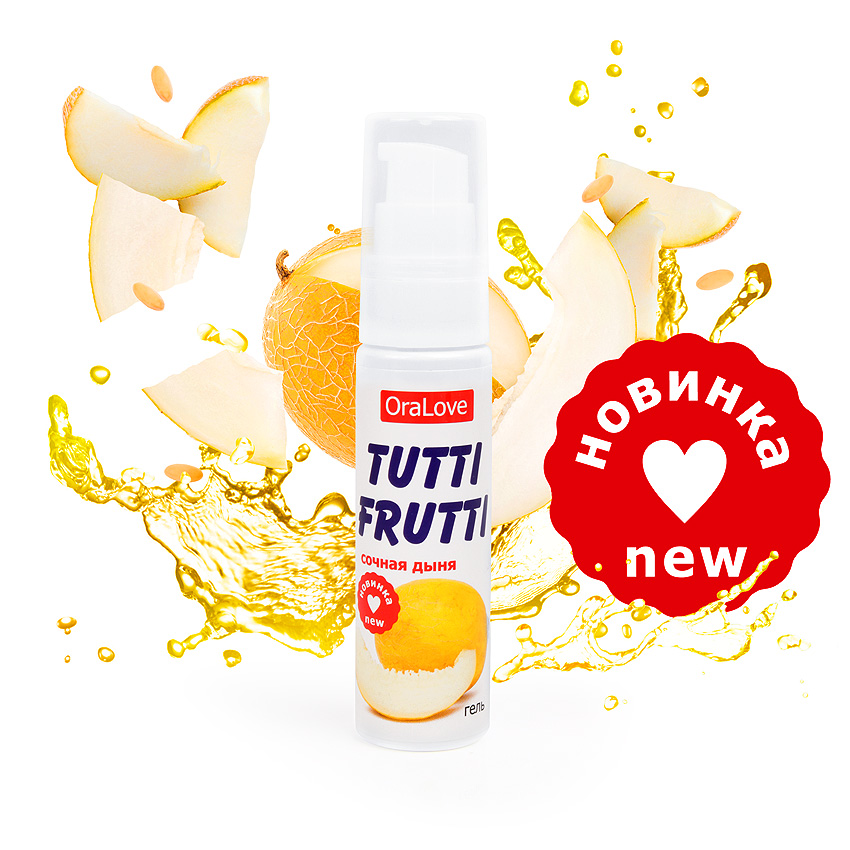 Съедобная смазка TUTTI-FRUTTI СОЧНАЯ ДЫНЯ  серии OraLove, 30 гр