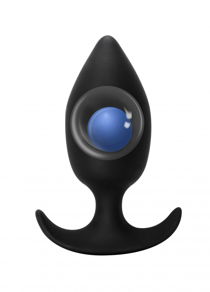 Анальный стимулятор с шариком SPICE IT UP INSATIABLE BLACK силикон, цвет - черный, 10,5(8,5)х4 см