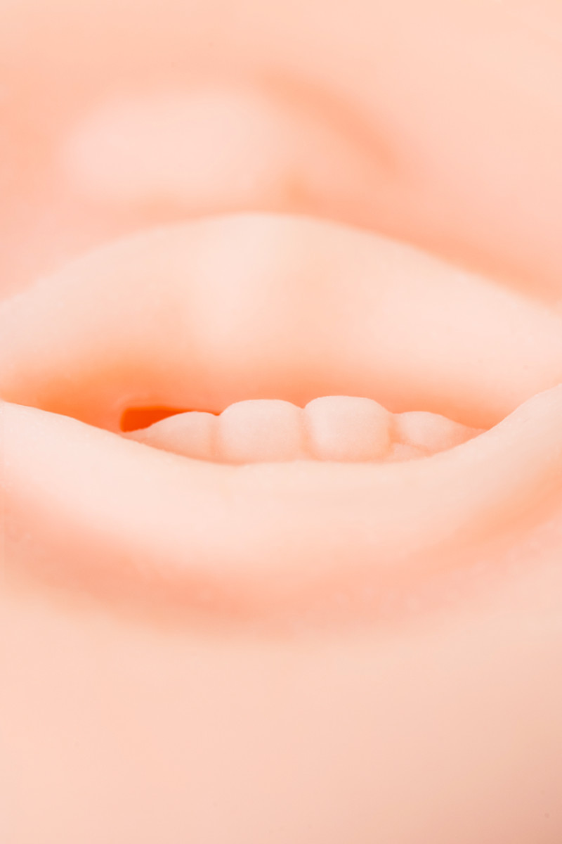 Насадка для помпы SEXUS MEN LITTLE MOUTH в виде ротика с зубками, ТПЕ силикон, телесная, 7,5 см