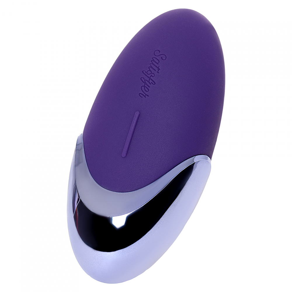 Вибростимулятор SATISFYER LAYONS PURPLE PLEASURE перезаряжаемый, 10 режимов, 5 скоростей, силикон, фиолетовый, 9,5х4,3 см 