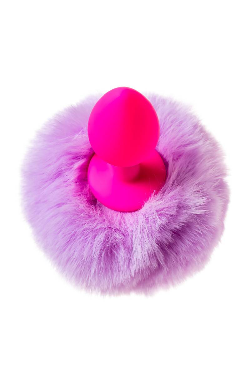 Анальная втулка с хвостиком ToDo SWEET BUNNY, силикон, розово-фиолетовый, 13х2,8 см см