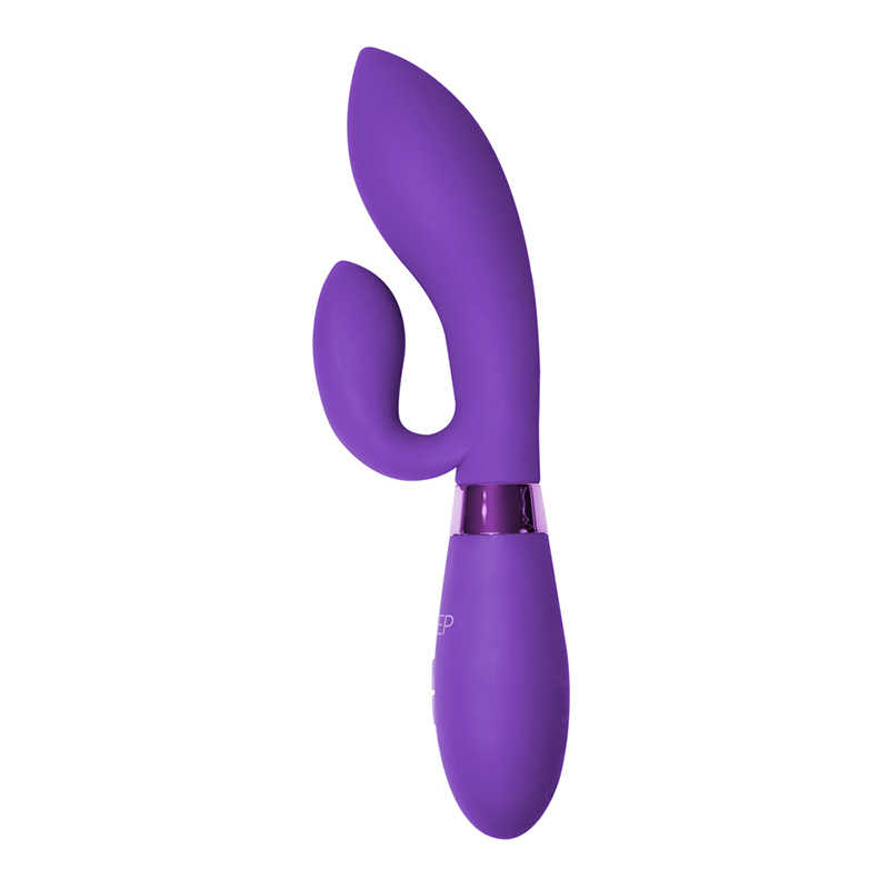 АКЦИЯ 25%! Вибратор INDEEP GINA PURPLE 2 моторчика, 10 режимов, силикон,фиолетовый, 20(9,5)х3,3 см 