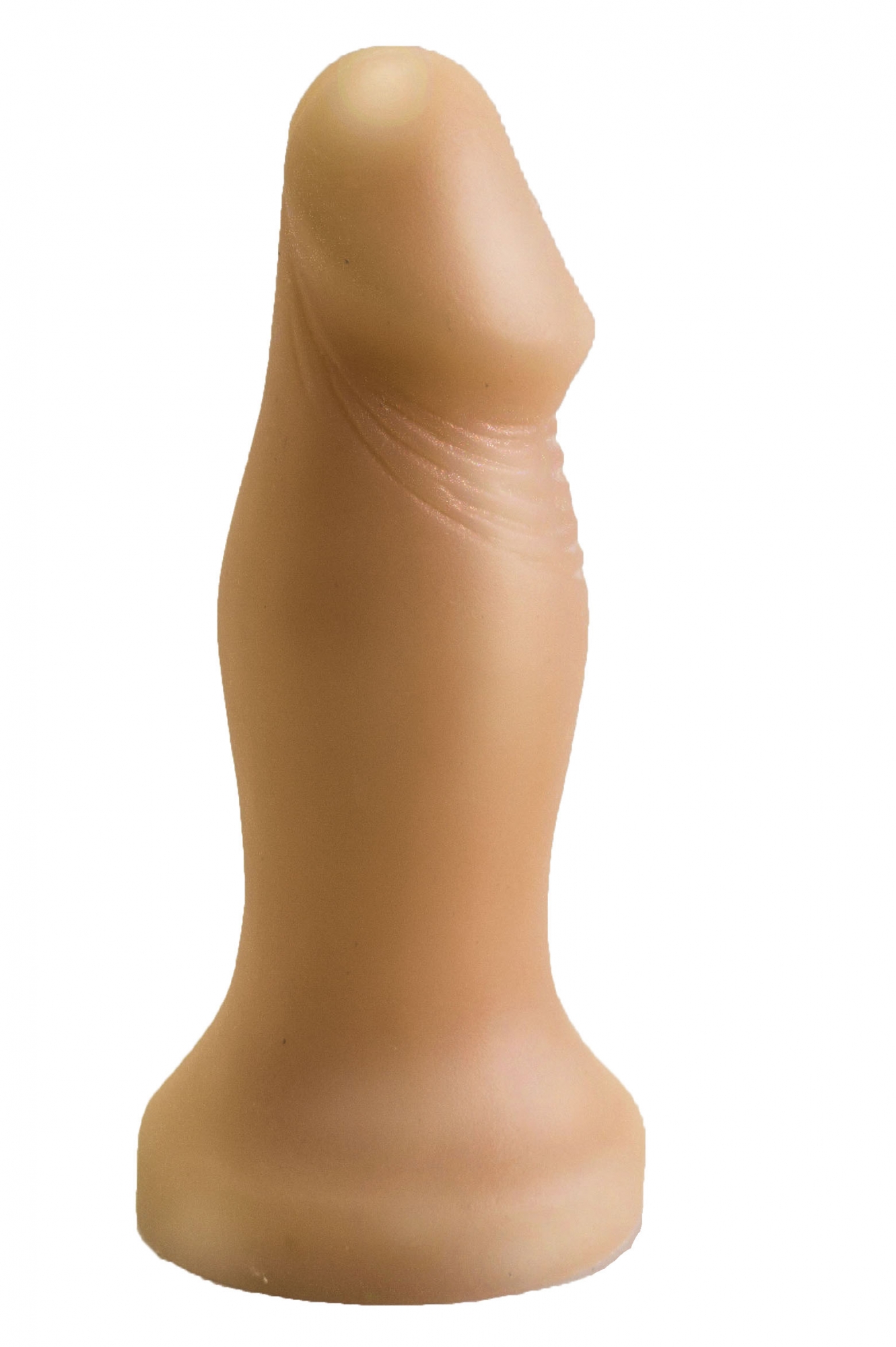 Втулка-пенис анальная, на подставке, ПВХ, цвет телесный, 14х4 см 