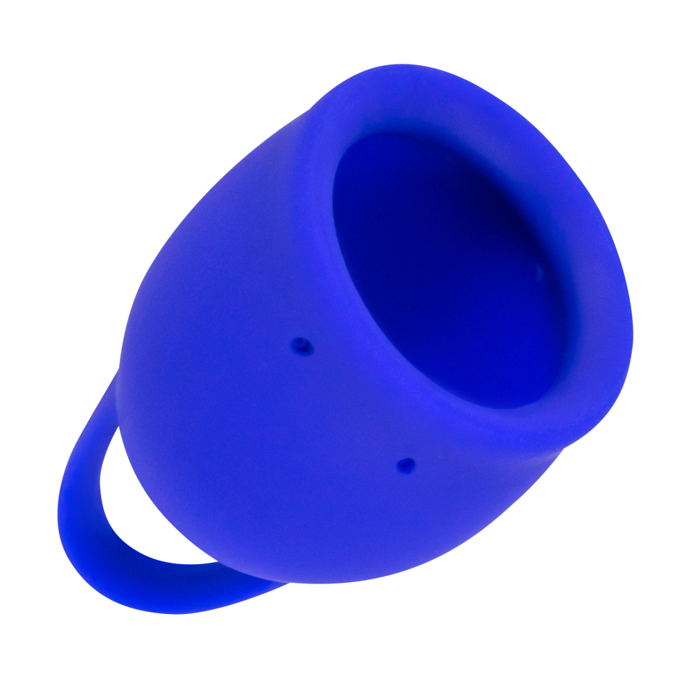 Менструальная чаша NATURAL WELLNESS IRIS 15 ML BLUE, синяя, силикон, 15 мл, 6,5 см 