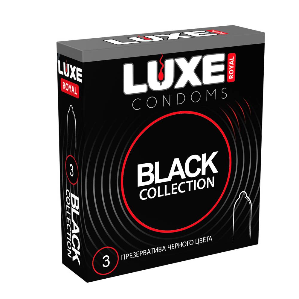 АКЦИЯ Презервативы LUXE ROYAL BLACK COLLECTION, черные, 3 шт.