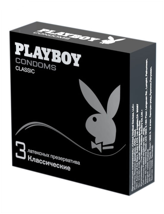 Презервативы  CLASSIC PLAYBOY, классические, 3 шт.