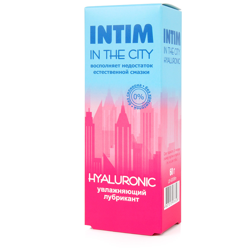 Любрикант увлажняющий INTIM IN THE CITY HYALURONIC на водной основе,  60 г арт. 