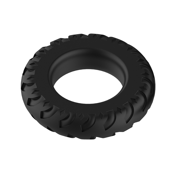 Эрекционное кольцо-Шина, плотное, толстое, силиконовое, цвет - черный, 3,9х1 см