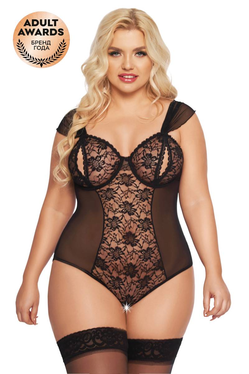 Боди   DORA от SOFTLINE COLLECTION, черный,  разм.XL 