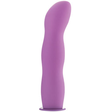 АКЦИЯ 20% Страпон DELUXE Silicone Strap On OUCH! на универсальный трусиках, силикон, фиолетовый, 20,5(19,5)х5,5 см