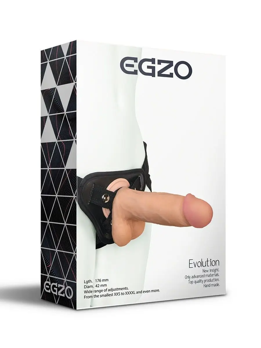 Трусики с насадкой EGZO Harness, с набором сменных колец, Neoskin, 16,5х4 см