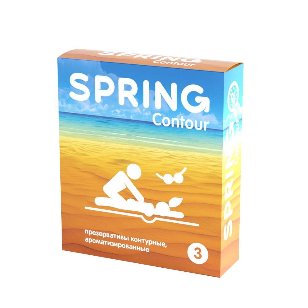 УЦЕНКА Контурные презервативы SPRING CONTOUR, 3 шт.  (сроки годности)