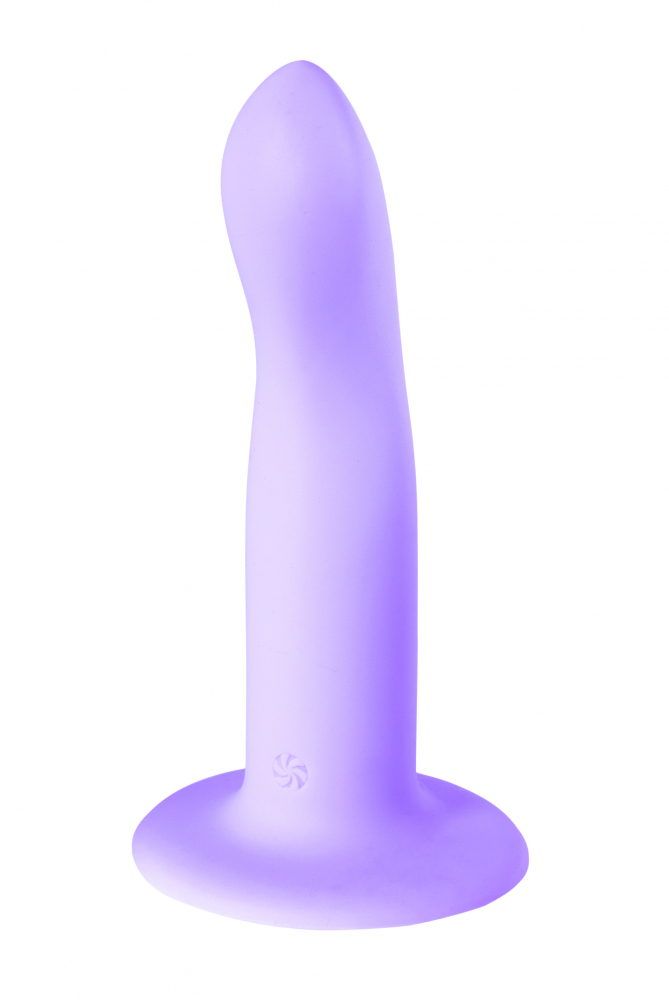 Нереалистичный фаллоимитатор FLOW STRAY PURPLE жидкий силикон, фиолетовый, 16,6(15)х3,4 см