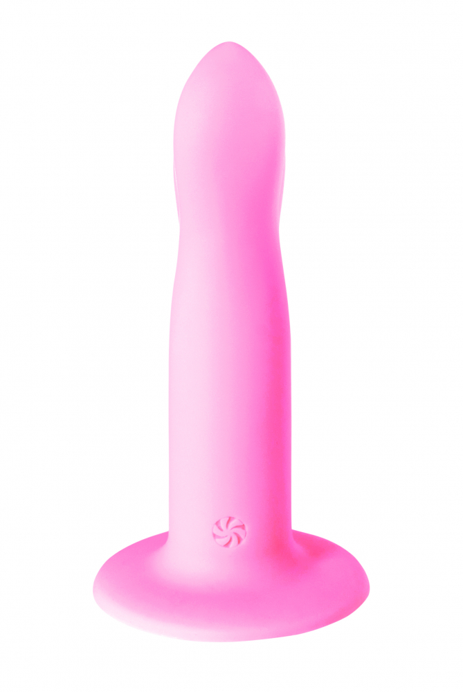 Нереалистичный фаллоимитатор FLOW STRAY PINK , жидкий силикон, розовый, 16,6(15)х3,4 см