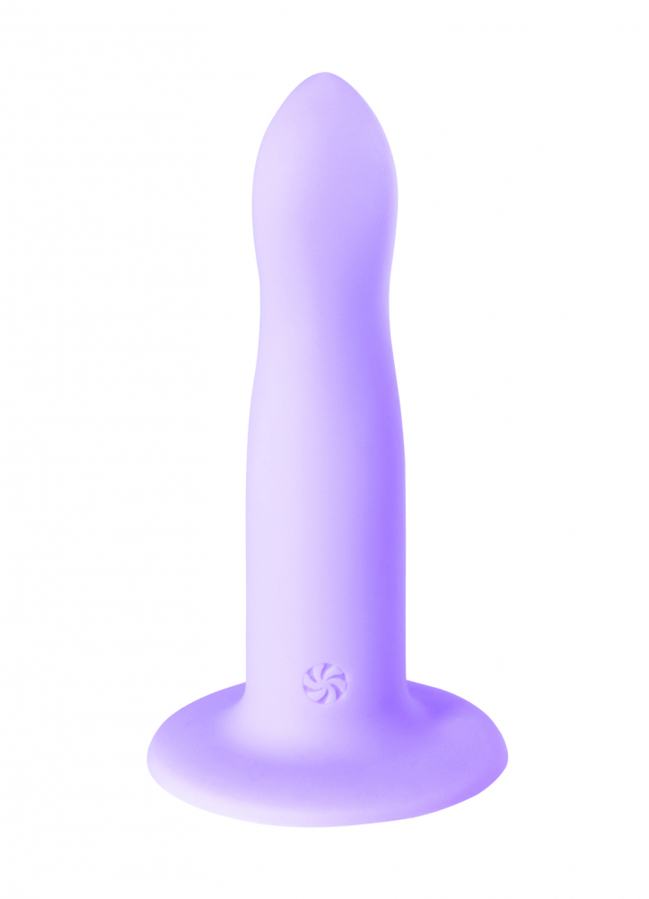 Нереалистичный фаллоимитатор FLOW EMOTIONAL PURPLE, жидкий силикон, фиолетовый, 13(12)х2,9 см 