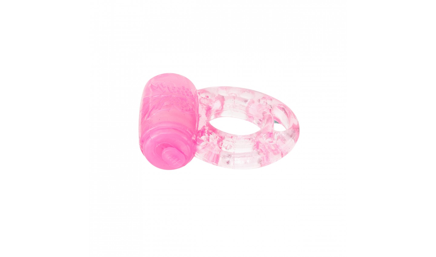 Кольцо эрекционное с вибрацией, 1 режим, гелевое, розовое, 4,5х3,5 см (БЕЗ КОРОБКИ)