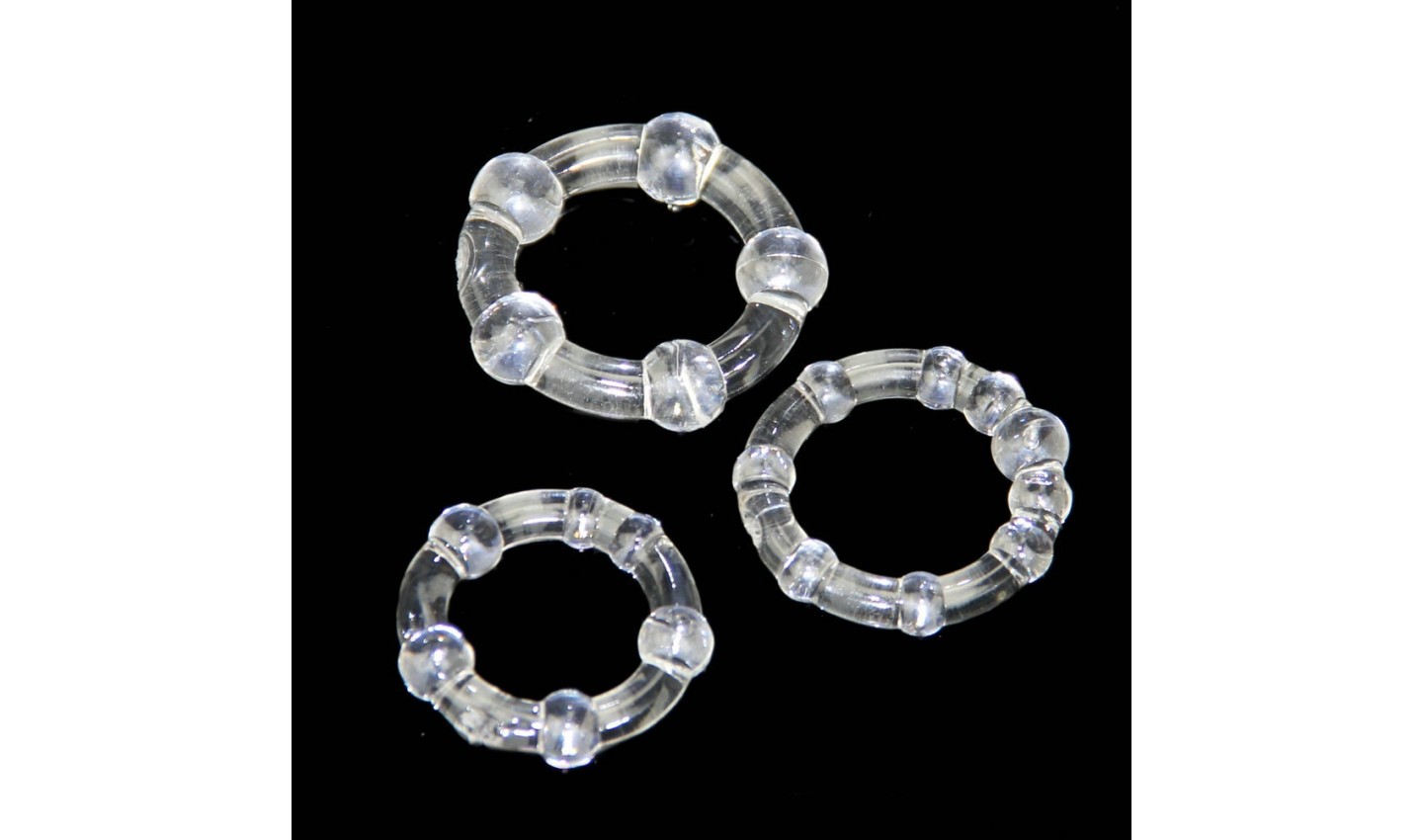 	Набор: кольца эрекционные разного диаметра, ТПЕ, прозрачные, в блистере, 25, 30, 35 мм