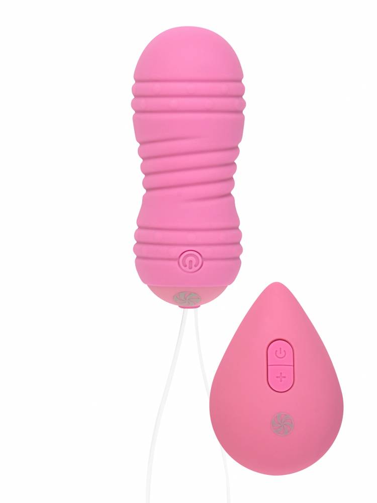 	Перезаряжаемые виброшарики TAKE IT EASY RAY PINK с ВИБРАЦИЕЙ и ЦИРКУЛЯЦИЕЙ (бегающие внутренние шарики), 10 режимов, пульт управления ДУ, силикон, цвет - розовый 8,3х3,4 см