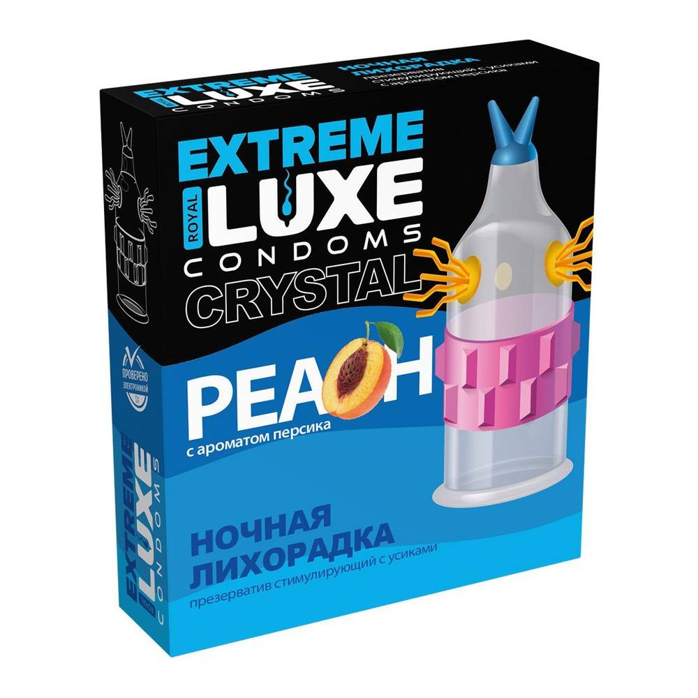 Презерватив LUXE EXTREME НОЧНАЯ ЛИХОРАДКА (ПЕРСИК),  натуральный латекс, 1 шт.