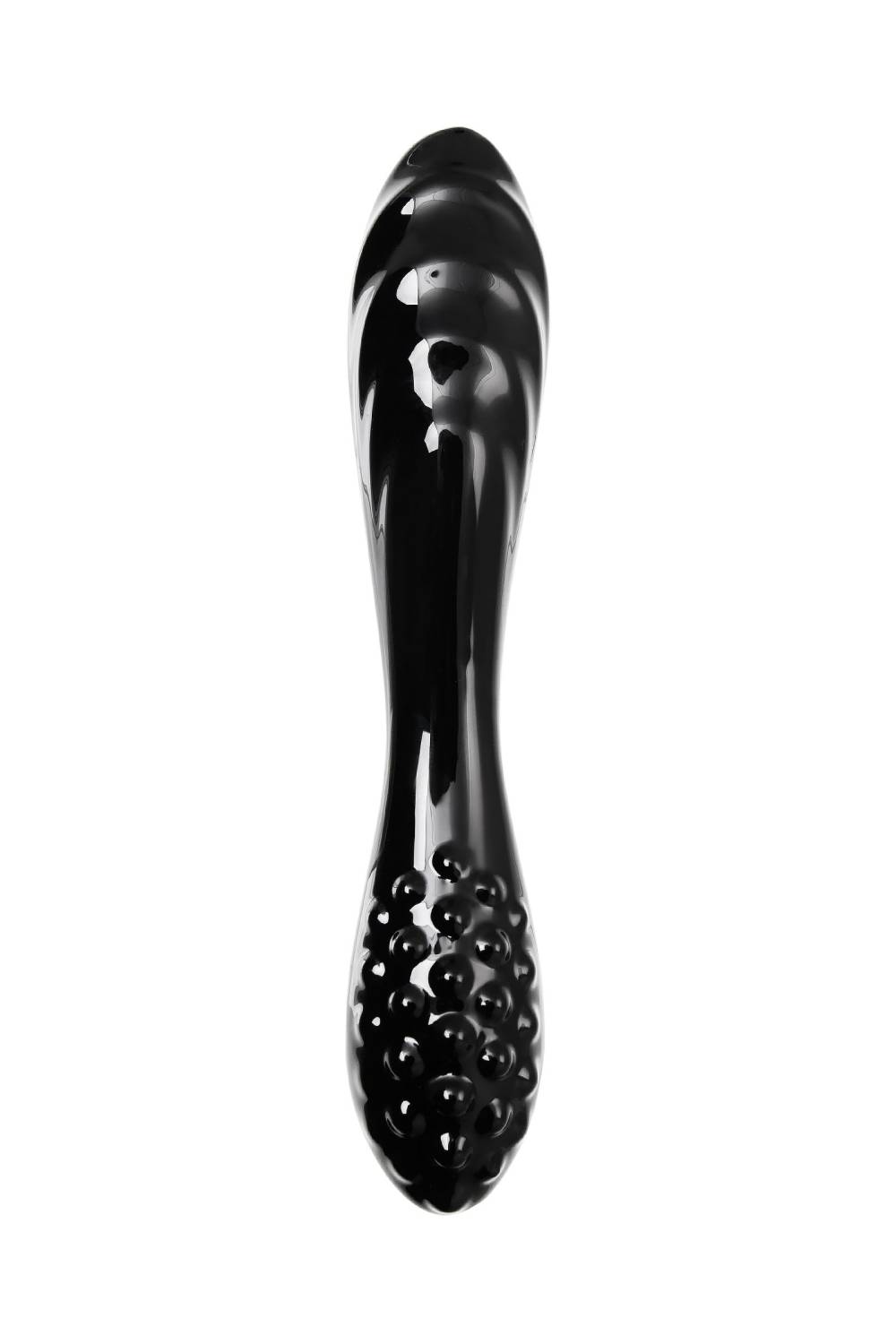 Двусторонний фаллоимитатор SATISFYER DAZZLING CRYSTAL1, боросиликатное стекло, черный, 18,5 см