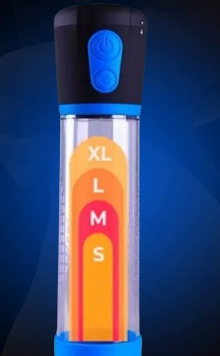 Вакуумная помпа BIGGER MAN  автоматическая перезаряжаемая, медицинский силикон; abs-пластик, 25х6,9 см