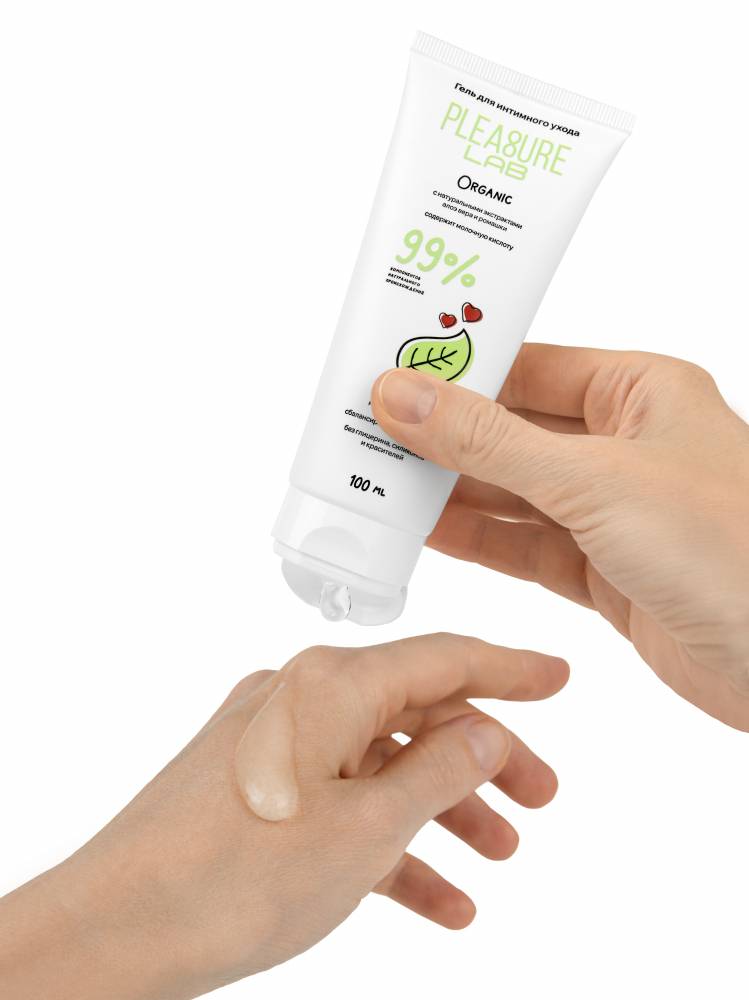 Натуральный любрикант PLEASURE LAB ORGANIC на водной основе, с Алоэ Вера. Ромашкой, Молочной кислотой., 100 мл