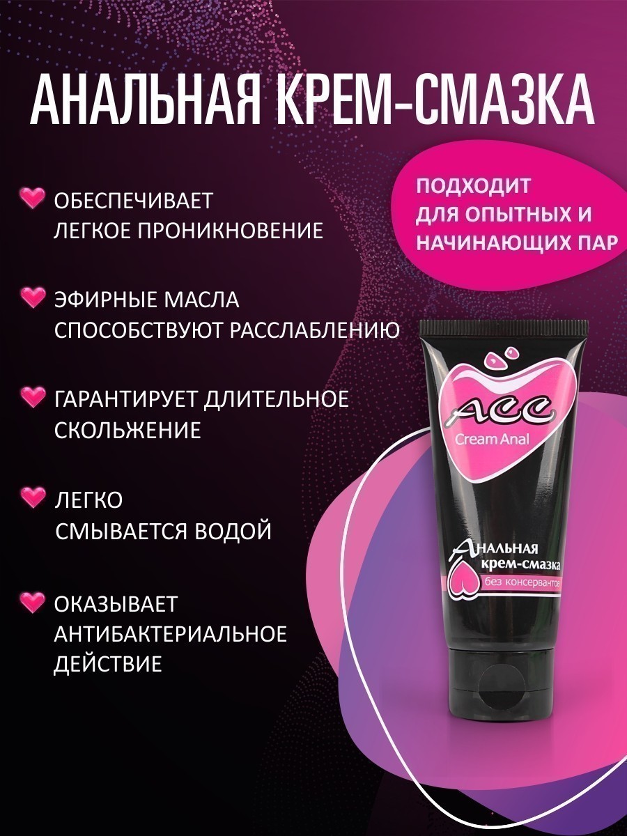 Анальная крем-смазка CREAMANAL АСС силиконовая основа, обезболивающая, антибактериальная, 25 гр