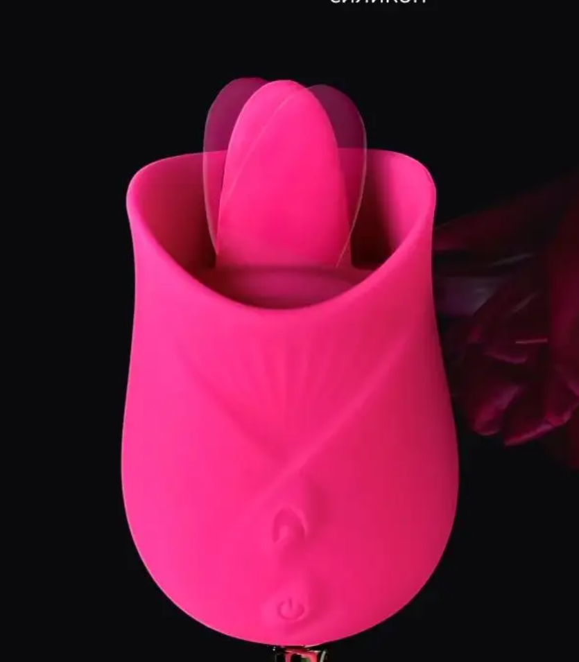 УЦЕНКА 50% Двусторонний вибратор-пульсатор с язычком FOR YOU TWO, 10 режимов язычка, 10 режимов пульсации ствола, силикон,АВС-пластик, светло-розовый,16 см (дефект язычка)