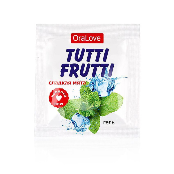 Съедобная смазка TUTTI-FRUTTI СЛАДКАЯ МЯТА серии OraLove, саше, 1,5 гр 