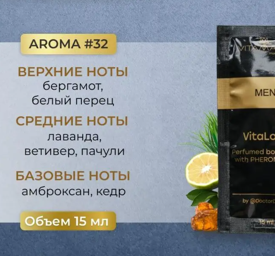Набор 5 шт. парфюмированных лосьонов с концентратом феромонов, по 15 мл