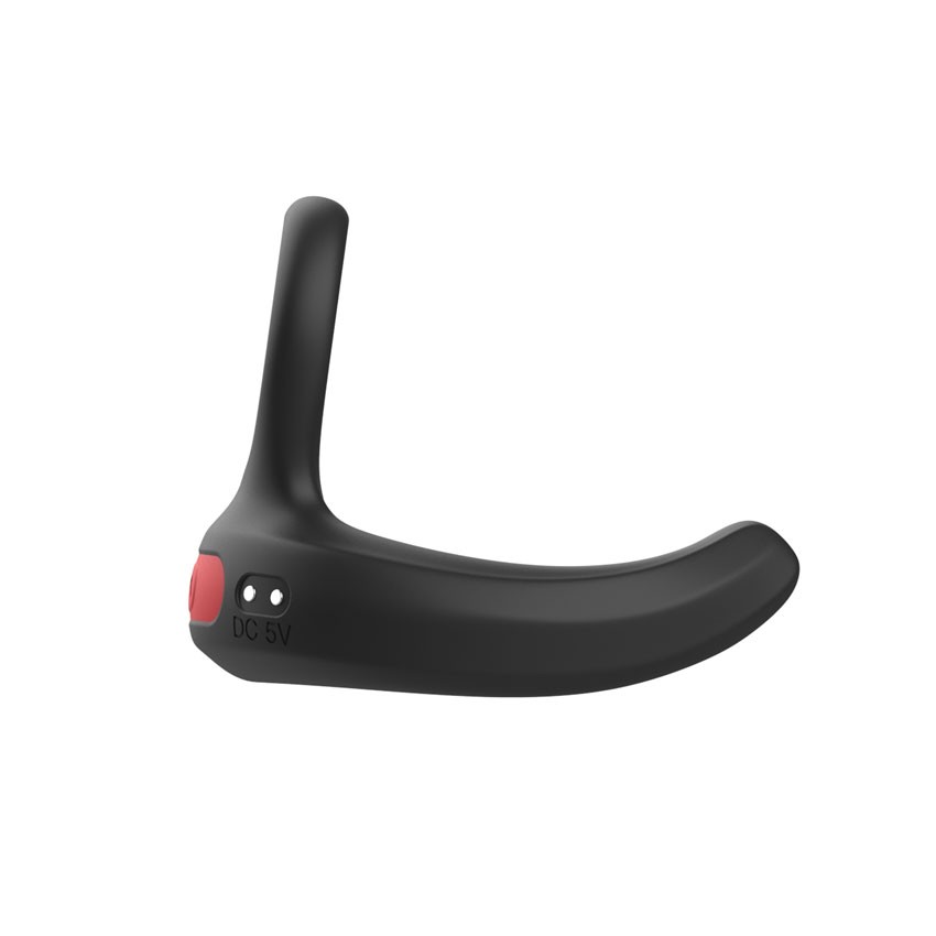 Вибромассажер-эрекционное кольцо COCK RING, 10 режимов вибрации, дистанционный пульт, силикон, черное, 4,5х3,3см