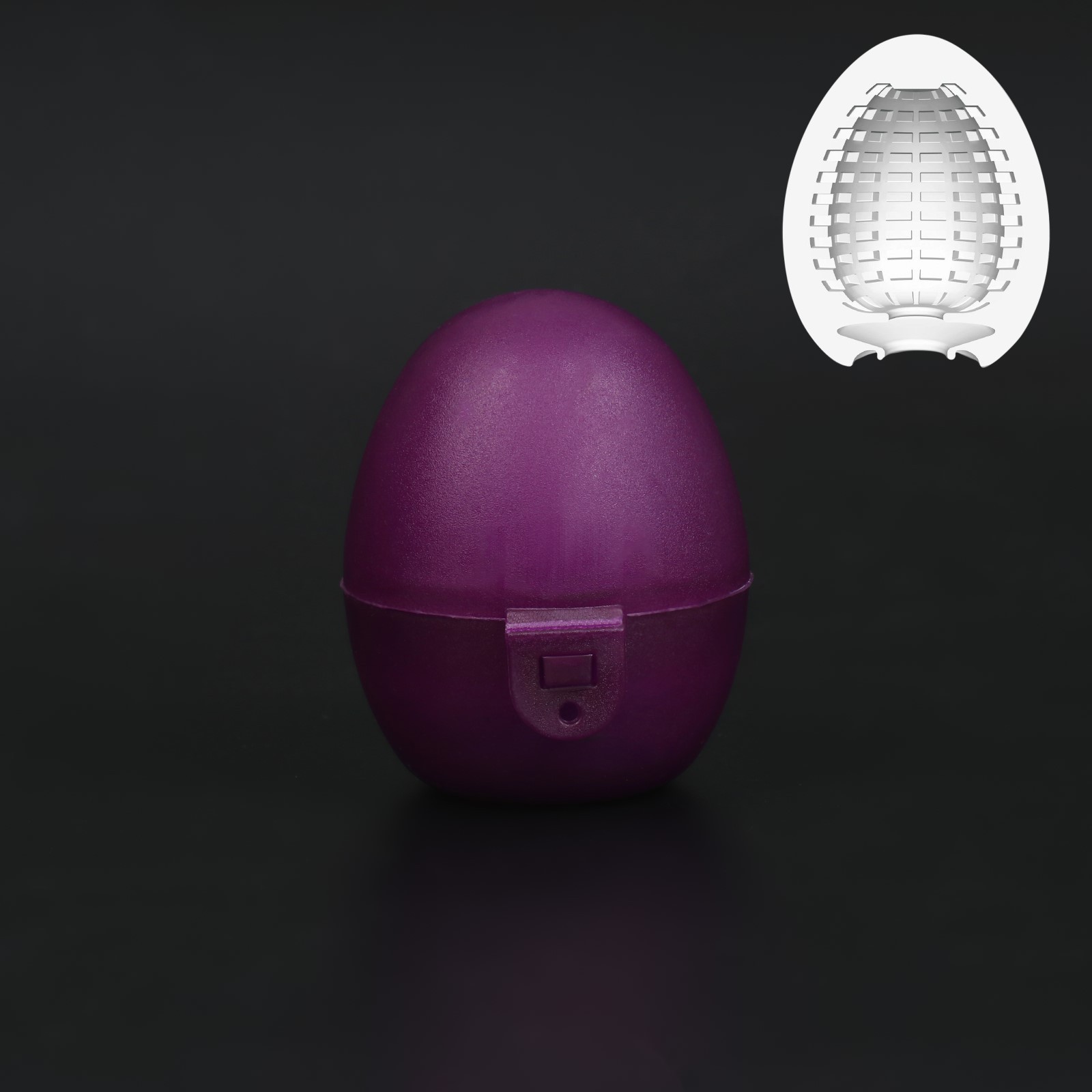 Акция 50% Мастурбатор-яйцо EGG рельефный, в футляре, бордовый, 6,6 х 6 см (небольшой дефект поверхности корпуса)