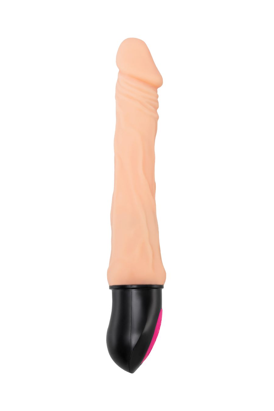 Гибкий, нежный реалистичный вибратор A-TOYS HOT с нагревом, 12 режимов, высококачественный силикон, телесный, 25(19)х4 см