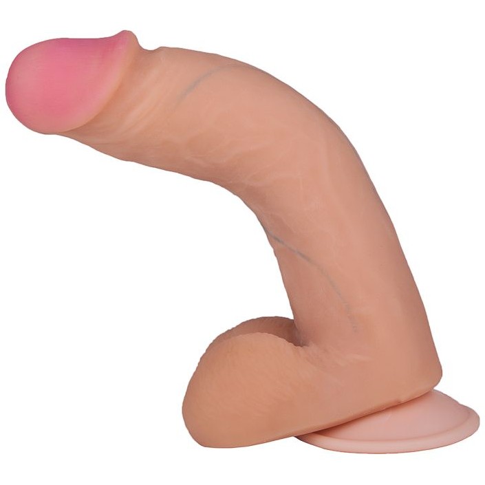 Гнущийся гибкий фаллоимитатор F&F BEST COCK, на присоске,   неоскин, 20(16,5)х4,2 см 