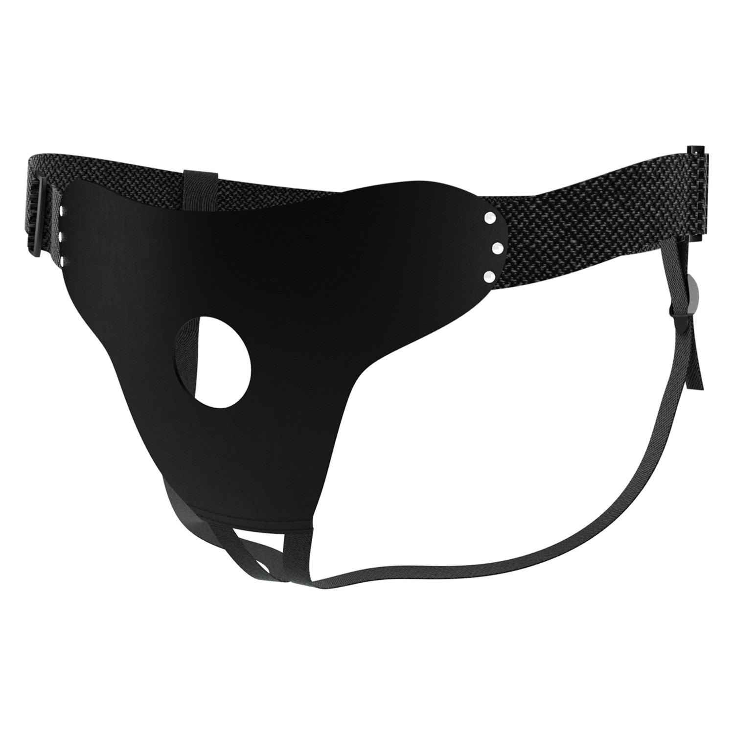 Универсальные трусики HARNESS BRIEFS для страпона, полиуретан, черные