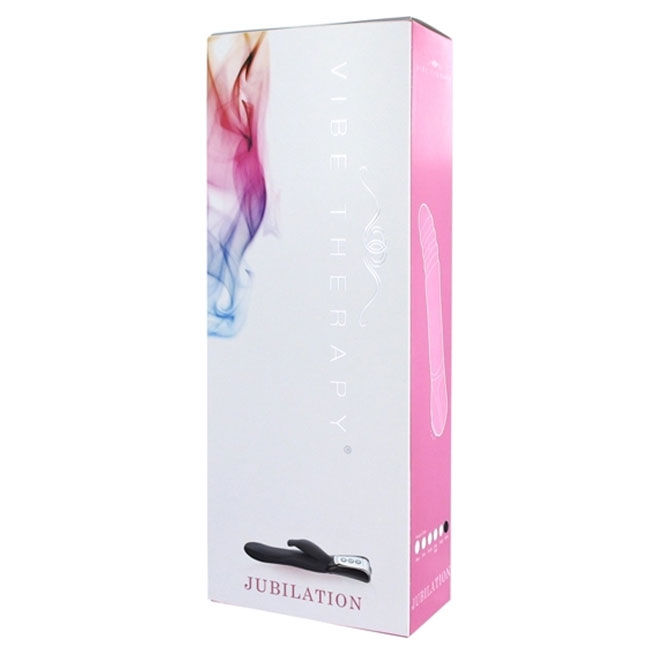 Вибратор-Ротатор VIBE THERAPY JUBILATION,  7 режимов вибрации,  3 скорости вращения ствола, силикон, черный, 23(17)х3 см см