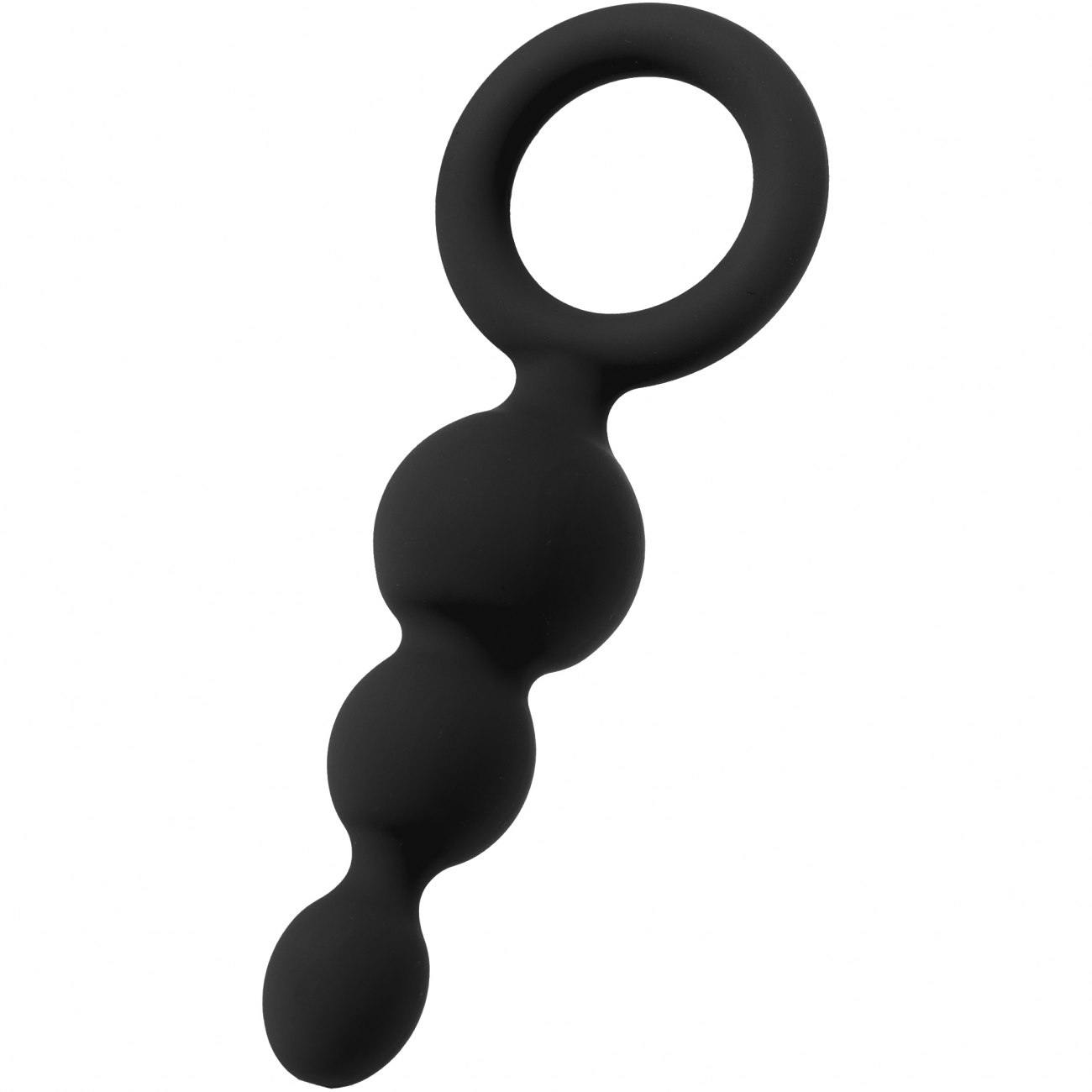 Анальный стимулятор от SATISFYER из трех звеньев силикон, черный, длина 13,5 см, диаметр 1,9 - 2,7 см 	Анальный стимулятор от SATISFYER из трех звеньев силикон, черный, длина 13,5 см, диаметр 1,9 - 2,7 см