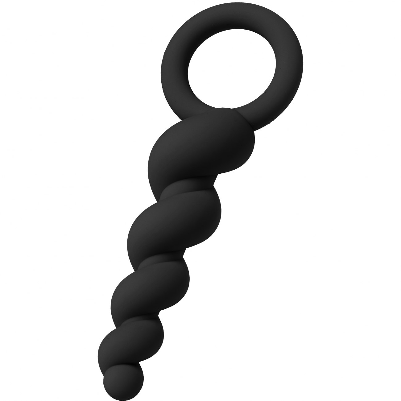 Спиралевидный анальный стимулятор SATISFYER, силикон, черный,  длина 14 см, диаметр 0,9 - 2,4 см