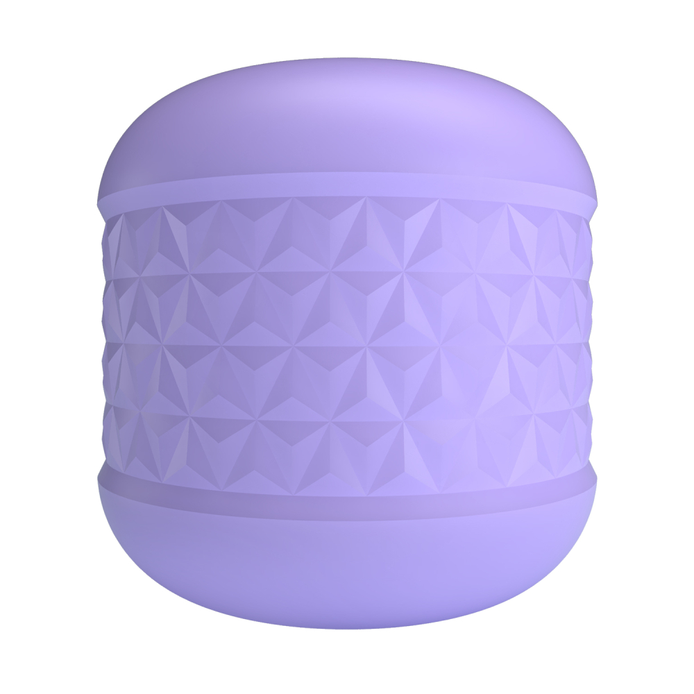 Компактный маструбатор  CARY с тестурированным каналом, силикон, сиреневый, 6х6 см