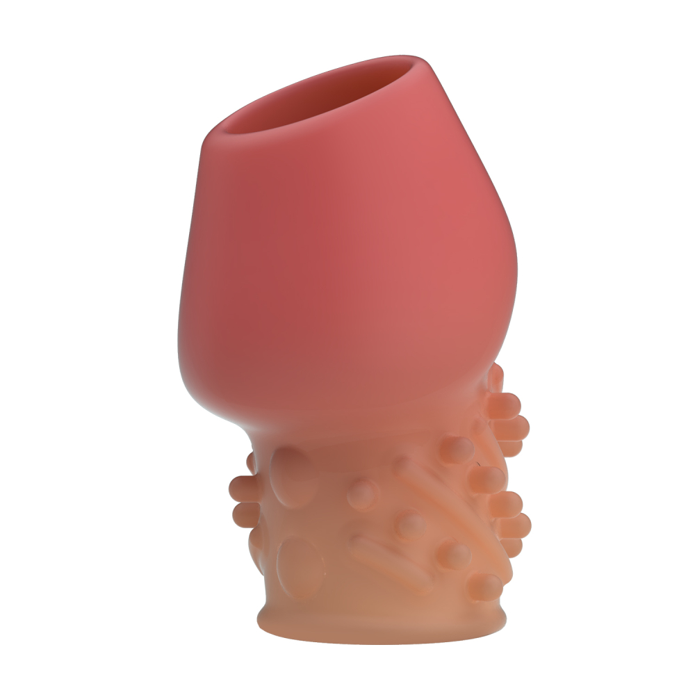 Открытая насадка на пенис MATIAS рельефная, ТПР, телесная, 6,5х3,6 см