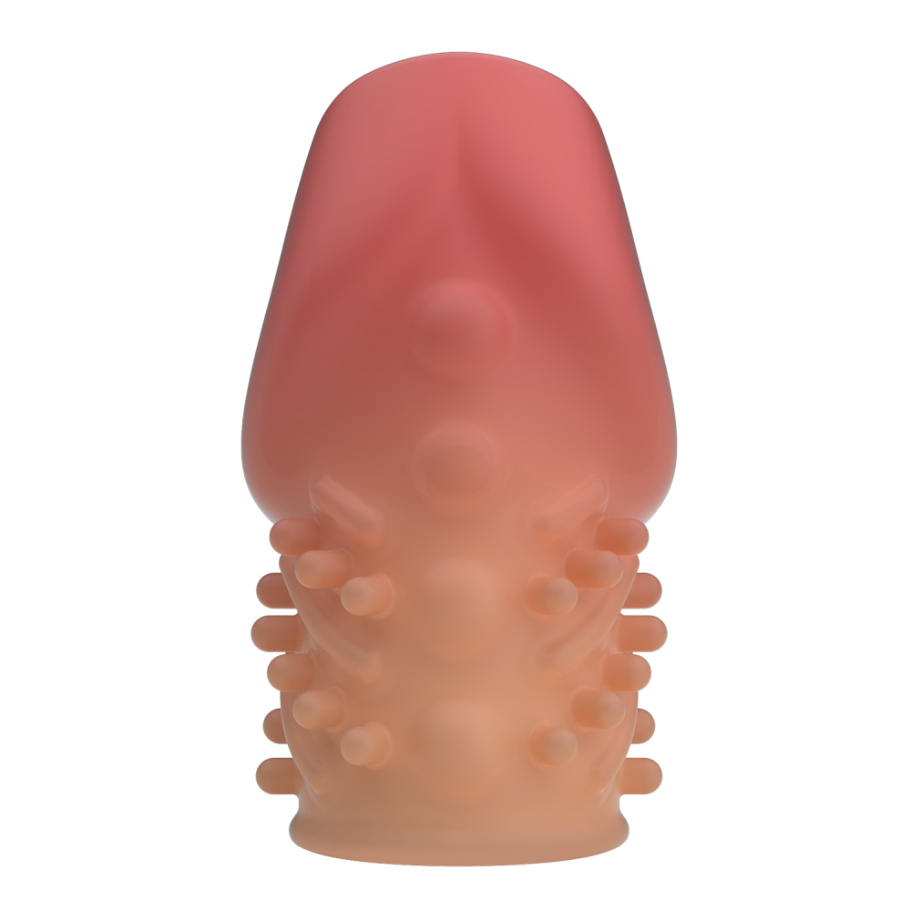 Открытая насадка на пенис MATIAS рельефная, ТПР, телесная, 6,5х3,6 см