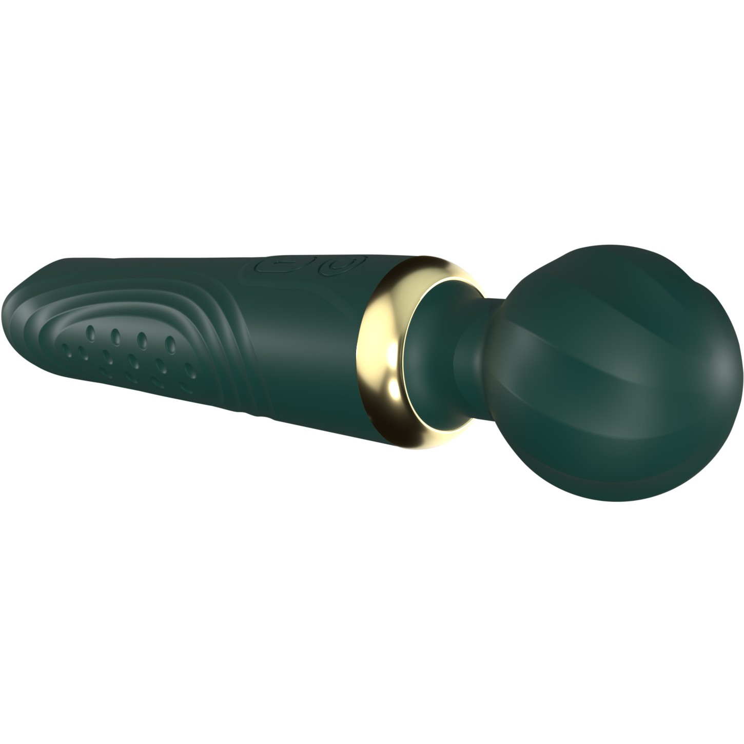 Двусторонний вибратор-микрофон, 10 режимов с каждой стороны, силикон, цвет зеленый,  22х4,5 см 