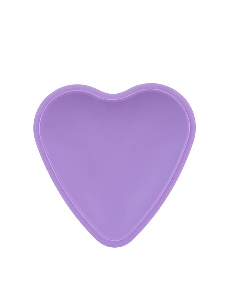 Нереалистичный компактный  дилдо EMOTIONAL PURPLE, присоска-сердце, силикон, сиреневый, 13(12)х2,9 см