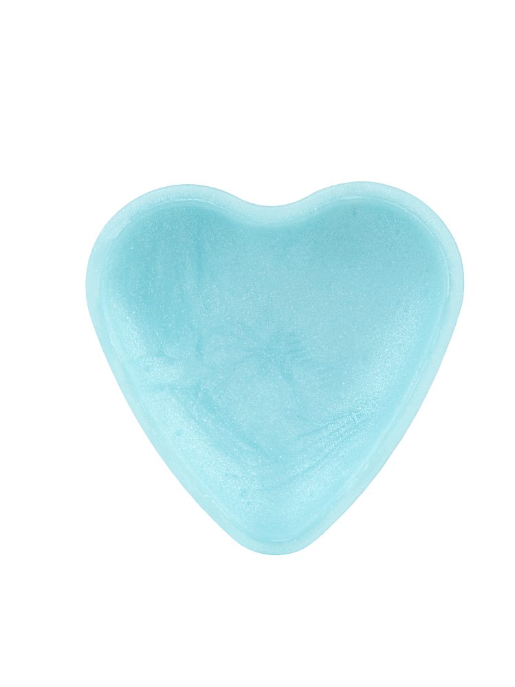 Нереалистичный дилдо UNICORN MINI LIGHT мерцающий дизайн, витой рельеф, сердце-присоска, силикон, пастельная розово-голубая гамма, 12,5(10,5)х3,5 см