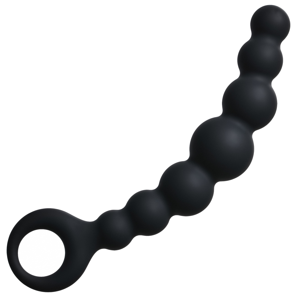 Упругая цепочка-Елочка FLEXIBLE WAND BLACK силикон, черная, 18(14)х(1,5-3) см Упругая цепочка-Елочка FLEXIBLE WAND BLACK силикон, черная, 18(14)х(1,5-3) см