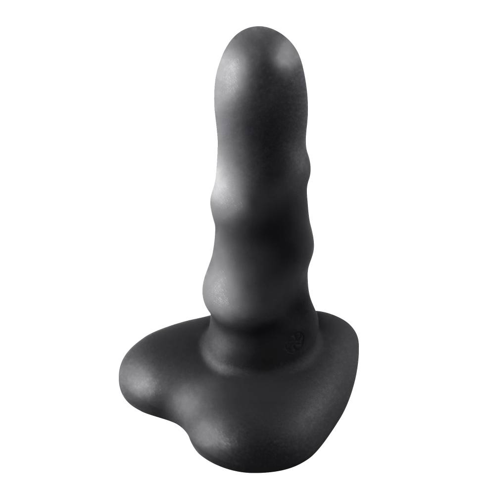 Нереалистичный дилдо UNICORN MINI   BLACK, сердце-присоска, силикон, черный, 12,5(10,5)х3,5 см