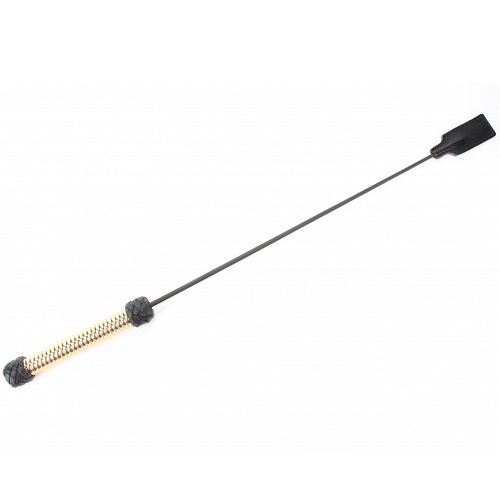 Чёрный профессиональный с золотистой рукоятью, натуральная кожа, металл, 75 см